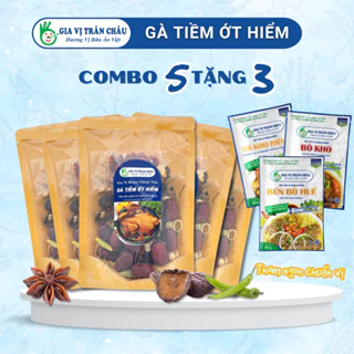 [COMBO 5 GÓI] Gói gia vị hoàn chỉnh nấu Gà tiềm ớt hiểm Trân Châu,90g, ngon và tiện dụng, đầy đủ thành phần