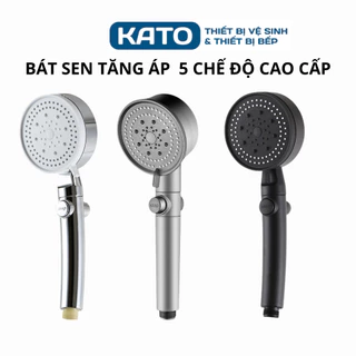 Vòi sen tắm nóng lạnh tăng áp tay sen tắm massage 5 chế độ màu đen dây sen inox và cài sen TS51