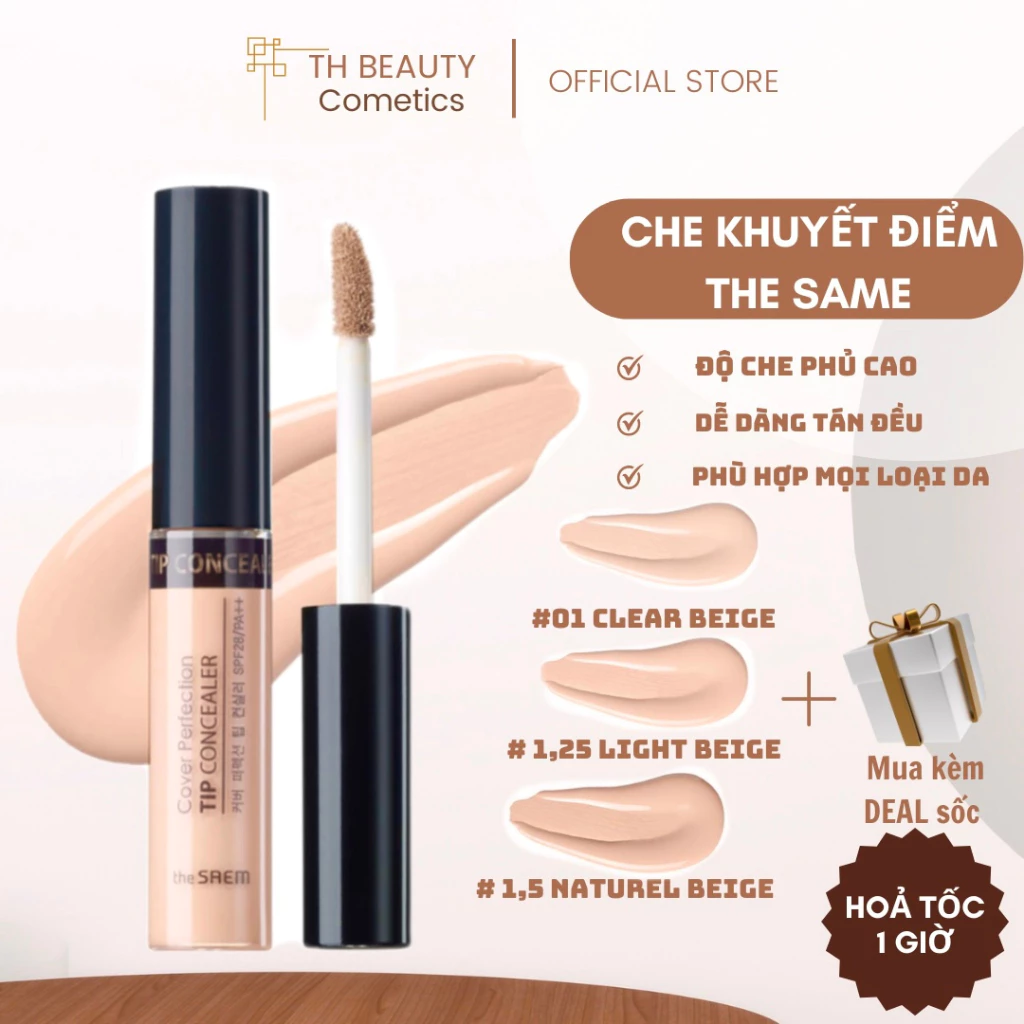 Che Khuyết Điểm The Saem Cover Perfection Tip Concealer 6.5g