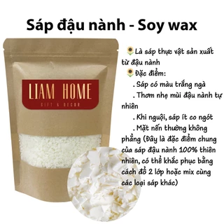 Sáp Đậu Nành (Soy Wax) Sáp Nến Dạng Vảy Cao Cấp 200Gr&500Gr - Nguyên Liệu Nến Thơm Handmade Tại Nhà