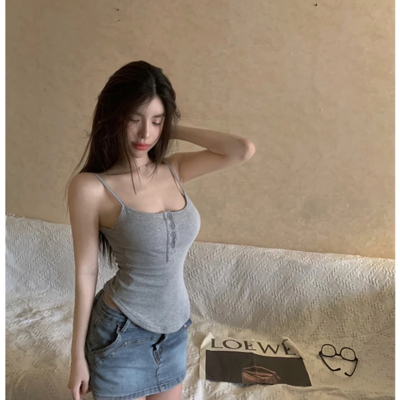 Áo hai dây thun croptop ôm KHÔNG CÓ MÚT NGỰC (KHUY , NƠ )phong cách Hàn Quốc CAMA STORE M526