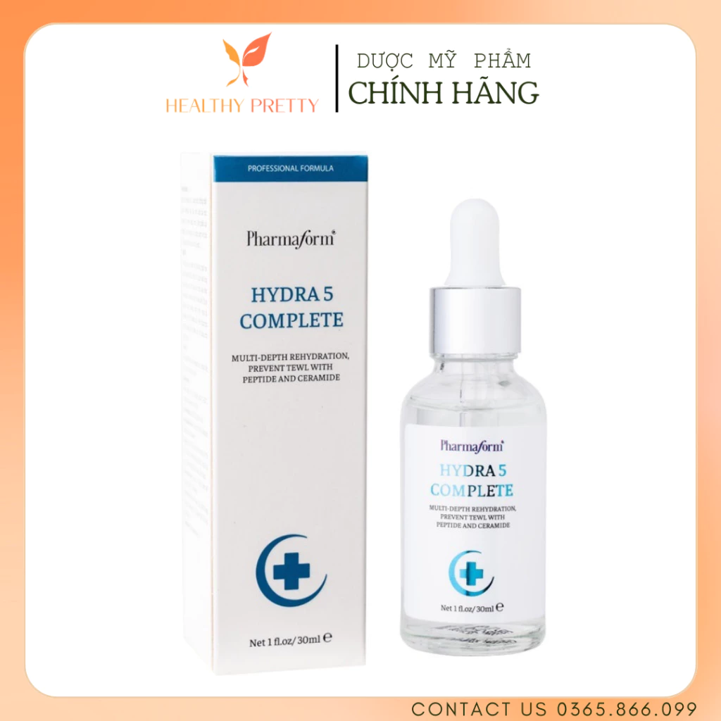 [PHARMAFORM] Tinh chất vitamin B5 dưỡng ẩm, hỗ trợ phục hồi da - Hydra 5 Complete Serum 30ml