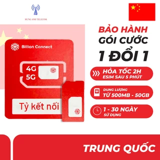 SIM ESIM 4G DU LỊCH TRUNG QUỐC (CHINA) HONGKONG MACAO DATA TỐC ĐỘ CAO