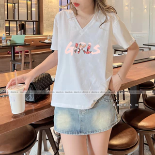 Áo phông thiết kế nhiều màu COTIM GIRLS NEW vải cotton 100% thoáng mát