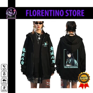 HOT Áo Khoác Hoodie Chui Cổ Có Khóa Kéo In Hình Anime Demon Slayer Muichiro Tokito | FLO STORE