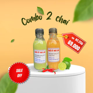 Combo 2 chai muối ớt xanh và đỏ tiện lợi