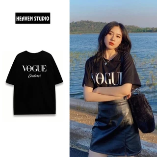 Áo Thun Local Brand Unisex Heaven Studio "VOUGE V2", Áo Phông Unisex form rộng 100% Cotton