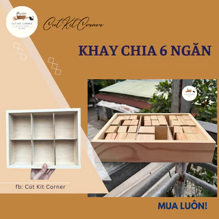 KHAY CHIA 6 NGĂN LINH ĐỘNG MONTESSORI, KHAY ĐỰNG ĐỒ, KHAY ĐỰNG HẠT VÒNG - GIÁ XƯỞNG