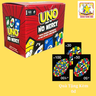 Bộ bài Uno No Mercy 165 thẻ bài cuộc chơi nâng cấp 10 luật chơi khắc nghiệt trò chơi thẻ bài Board Game Việt UNO32-MERCY