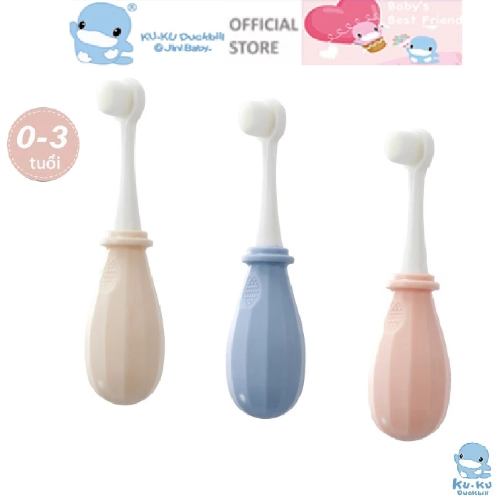 KU.KU Duckbill bàn chải đánh răng cho bé 0-3 tuổi lông siêu mềm mịn ku1148