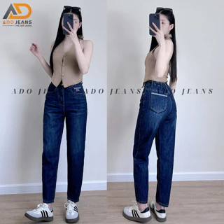 Quần jean baggy nữ lưng chun chất jean cao cấp siêu tôn dáng ADO JEANS