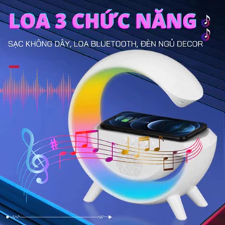 Loa Bluetooth Chữ G Led RGB, REMI OFFICIAL Sạc Nhanh Không Dây,Đèn Nháy Theo Nhạc,Thiết Kế Sang Trọng