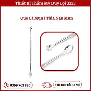 Que cà mụn cám | thìa nặn mụn đầu đen bằng thép không gỉ dùng trong spa - thẩm mỹ viện