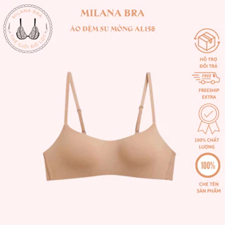 [Full size 32-38]Áo lót nữ MILANA, áo su đúc AL158 cup ngang đệm mỏng không gọng không viền chống chảy xệ