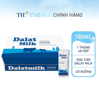 Sữa tươi có Đường đà lạt milk 180ml 48 hộp/ thùng