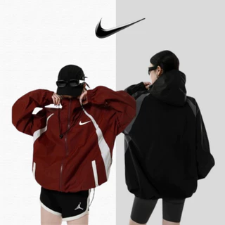 Áo kháoc dù Nike có mũ cao cấp chuẩn form nam nữ chất dù 2 lớp form rộng unisex chống nắng chống gió D02
