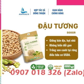 Đậu tương Anphaco thuần bản địa (đậu nành), trồng tại HTX Đồng Thuận, hữu cơ, làm natto, làm tempeh, Soy Beans, binnhi