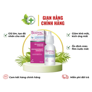 Nhỏ mắt SODYAL PROTECT - Giữ ẩm, bôi trơn mắt, giảm khô mắt, kích ứng mắt, ổn định màn film mắt