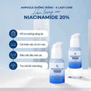 Serum Niacinamide 20% siêu trắng căng bóng da mờ thâm se lỗ chân lông 30ml +