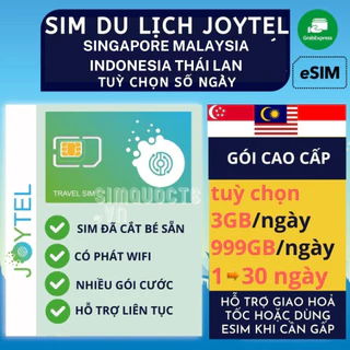 [GÓI CAO CẤP] SIM DU LỊCH MALAYSIA SINGAPORE INDONESIA KHÔNG GIỚI HẠN INTERNET 4G KHÔNG CHẶN FACEBOOK GOOGLE