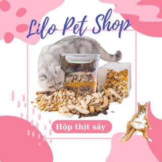 Thịt Sấy cho Chó Mèo Lishi - Thịt Sấy Đông Khô mix tổng hợp - Hộp 660gr