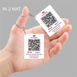 Móc chìa khoá in mã QR Code Tài Khoản ngân hàng theo yêu cầu (Shin Decor)