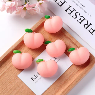 Mông Sillicon Quả Đào Dán Ốp Điện Thoại - Squishy/ Sticker Đồ Chơi Xả Stress bóp vui tay