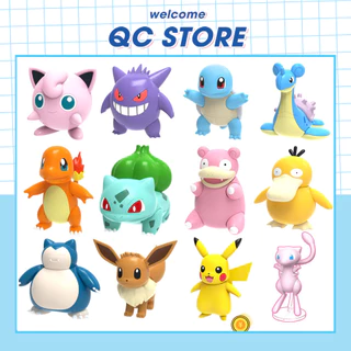 Mô hình Pokemon lắp ráp dạng kit dễ thương decor bàn học bàn làm việc pikachu charizard rồng lửa QC Store