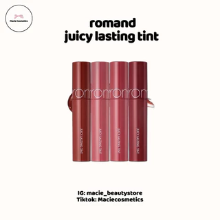 ( Tặng cọ môi + kẹp tóc) Son Romand Juicy Lasting Tint màu 16,19,21 CHÍNH HÃNG CÓ BILL