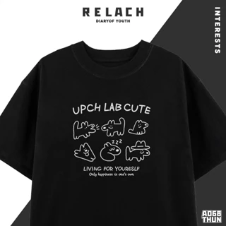 Áo Thun Nam Nữ Form Rộng Cotton Tay Lỡ , Áo Phông  Relach Cổ Tròn Basic Tee Oversize Trend Hè - Upch Lab Cute