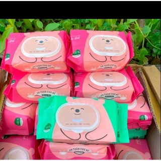 khăn ướt phú đạt ko mùi hình gấu béo 1 thùng 32 gói (1 gói nặng 400g) (120 tờ kép) an toàn cho bé