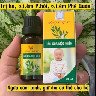 Dầu xoa mộc miên- tinh dầu ho đờm lợi an - chính hãng hết ho đờm khò khè tặng quà cho bé