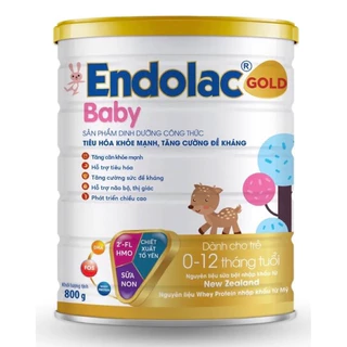 Sữa Endolac Gold Baby 800g (0-12 Tháng) - Hỗ Trợ Tiêu Hoá, Tăng Cân Khoẻ Mạnh,PT Thị Giác, Chiều Cao