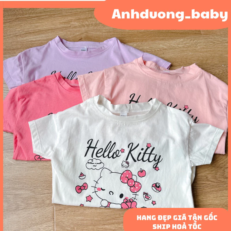 quần áo trẻ em, áo thun cộc tay cho bé gái, chất cotton chính phẩm 100%