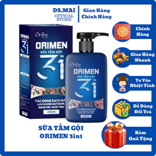 sữa tắm gội 3in1 ORIMEN Dành cho nam giới , hương thơm quyến rũ , sang trọng.