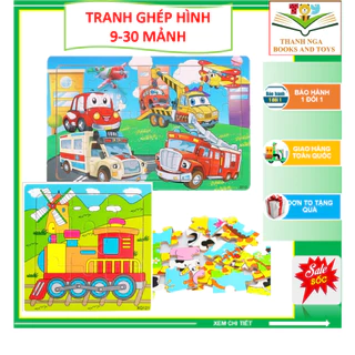 Tranh Gỗ - Bảng Ghép Hình 9 Mảnh - 30 Mảnh Nhiều Mẫu