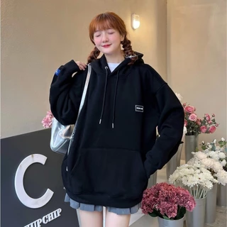 Áo Hoodie In LOGO Uniex  Form Rộng Unisex Mũ Trùm 2 Lớp Vải Nỉ Bông Cao Cấp