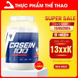 Sữa Tăng Cơ Whey Protein ban đêm - CASEIN 100 - 600g -1800g- Nhiều Mùi Vị - Hàng Chính Hãng