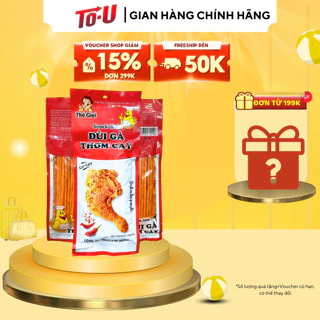 5 Gói Snack Đùi Gà Thơm Cay Thơm Ngon,Sợi Cay Ăn Vặt Cổng Trường,Đồ Ăn Vặt