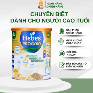 Sữa hạt Hebes Progain chắc xương 800gr dành cho người cao tuổi người ốm dậy phục hồi sức khỏe