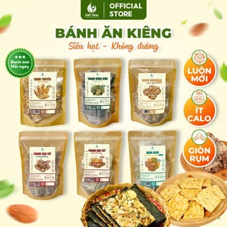 [FULL 8 VỊ] Bánh Kẹo Ăn Kiêng Không Đường - Siêu Hạt Ít Calo Giảm Cân Eatclean Siêu Ngon Mới Mỗi Ngày Việt Thái Organic