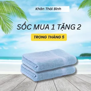 Combo 2 Khăn Tắm cỡ vừa 50x100cm 100% Cotton Mềm mại, Không Xổ Lông, Không Phai