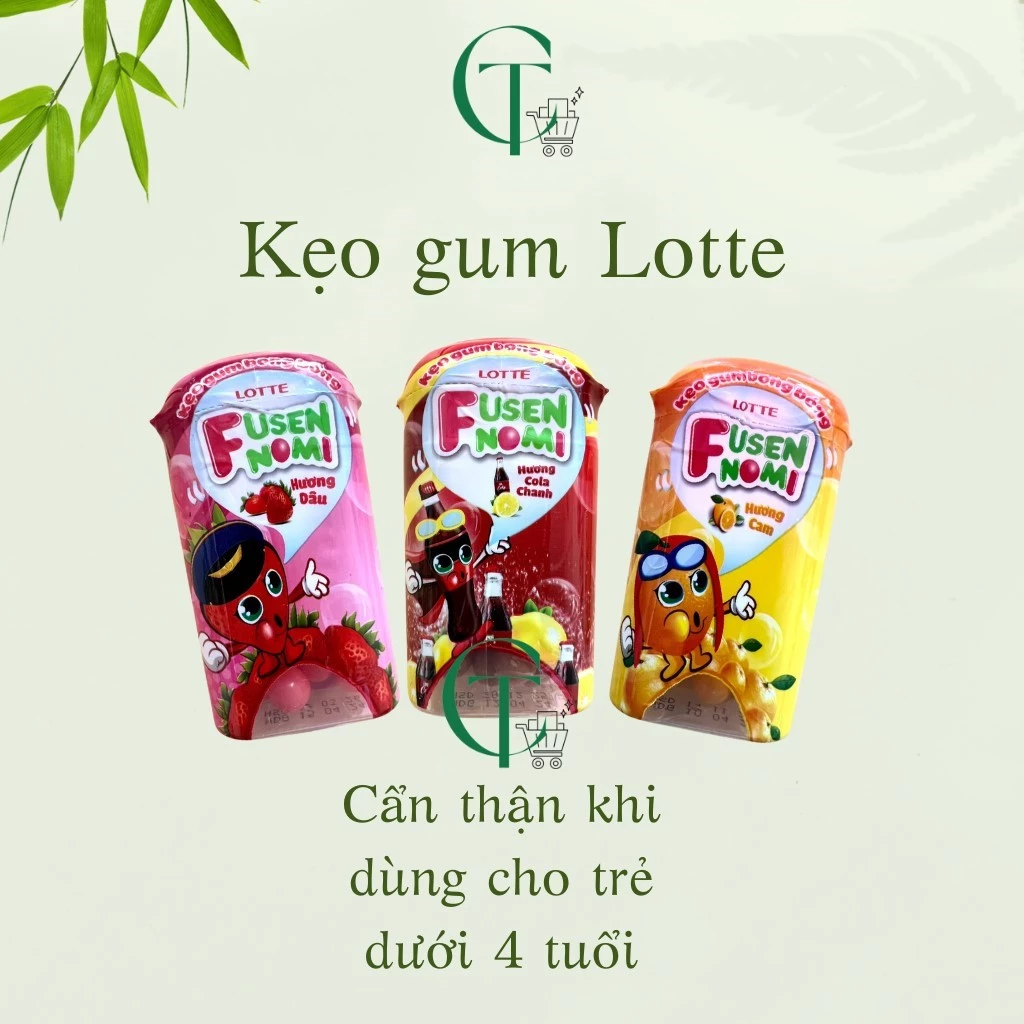 Kẹo gum, kẹo cao su thổi bong bóng Lotte hương trái cây lọ, dây, thỏi thơm ngon trong ký ức tuổi thơ