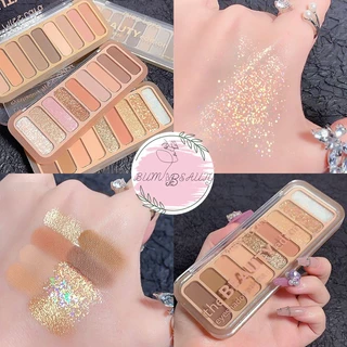 Bảng phấn mắt 9 ô Miss Lara the Beauty Edition, Bảng mắt 9 ô nhũ lì Miss Lara Eye Shadow Plate