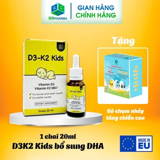 Vitamin D3K2 Kids Nhỏ Giọt Định Liều Bổ Sung DHA- Giúp Con Cao Lớn Vượt Trội - hộp 20mL