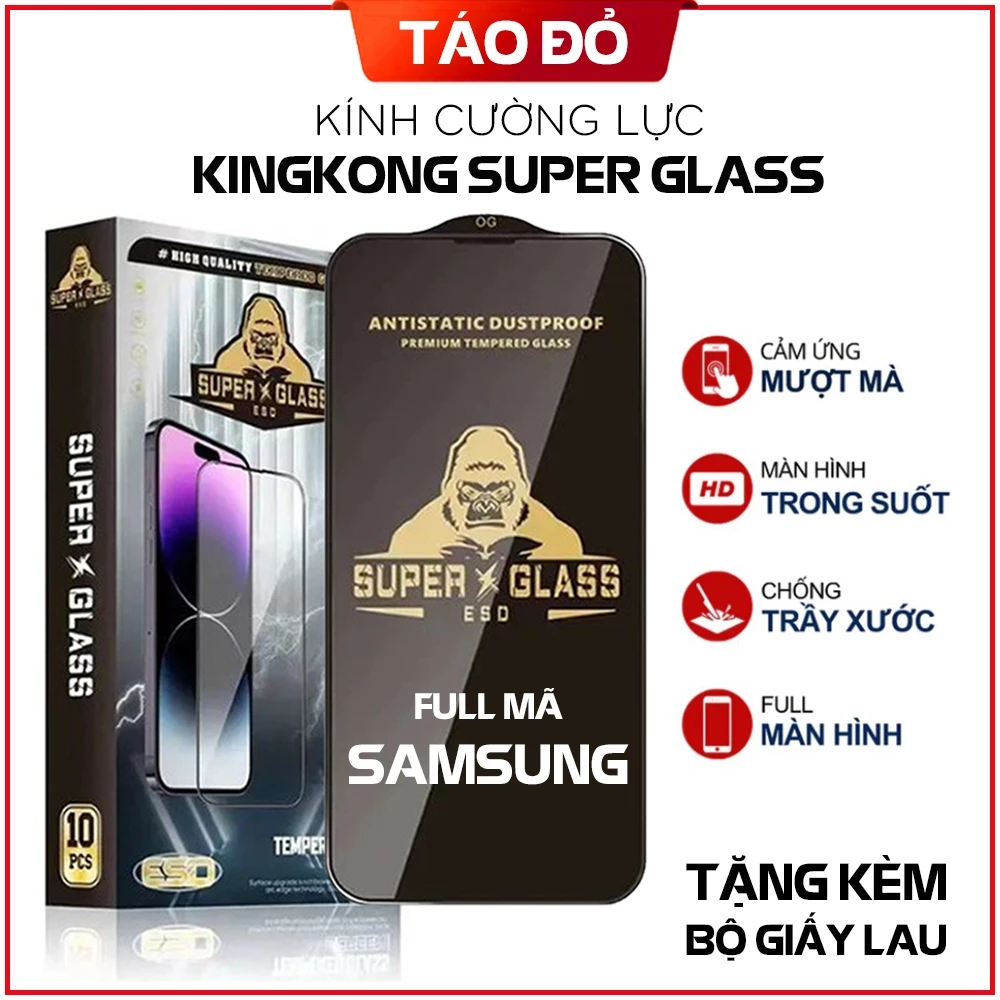 Kính cường lực Samsung A15 A14 A12 A23 A13 A03 A04 A51 J7 A11 A02S A50 A24 A32 A31 A03S A21S A71 A22 A20 M51 S20 S21 FE