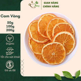 200g Cam Vàng Thái Lát Sấy Khô -  Trà thảo mộc Treesy - Trà hoa quả