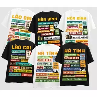 Áo thun 63 TỈNH VIỆT NAM áo phông cotton vải mềm Quảng Ninh,Hà Giang,Lào Cai,Yên Bái,Lai Châu,Điện Biên,Lạng Sơn,Bắc Kạn