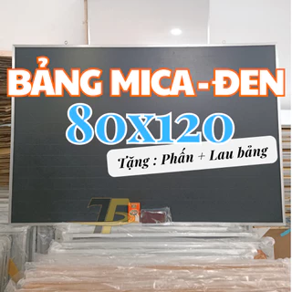 Bảng đen viết phấn 80 x 120cm viền nhôm V - có kẻ sọc ngang 5cm