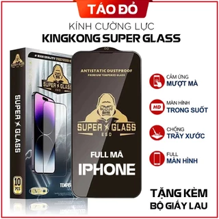 Kính Cường Lực IPHONE Kingkong X XS 11 12 13 14 15 XSMAX PROMAX PLUS 6 7 8 PLUS Full Màn Chống Va Đập Chống Trầy Xước